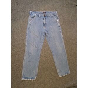 Wolverine Jeans Men's 34x32 Carpenter  Workwear Blue Medium Wash Denim Pants